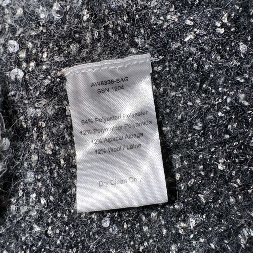 Like New ATM Gray Sequin Alpaca Button up Cardigan XS - Picture 10 of 12